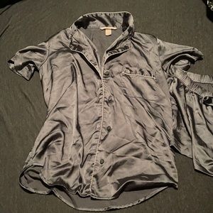 Victoria Secret Summer Pajamas Grey 2 piece